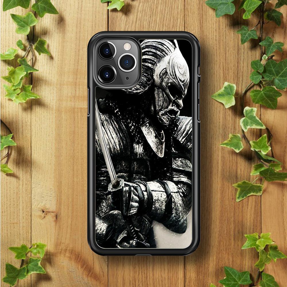 The Dark Samurai iPhone 11 Pro Case-Rubber / Black (2D Case)-Xtracase