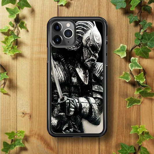 The Dark Samurai iPhone 11 Pro Case-Rubber / Black (2D Case)-Xtracase