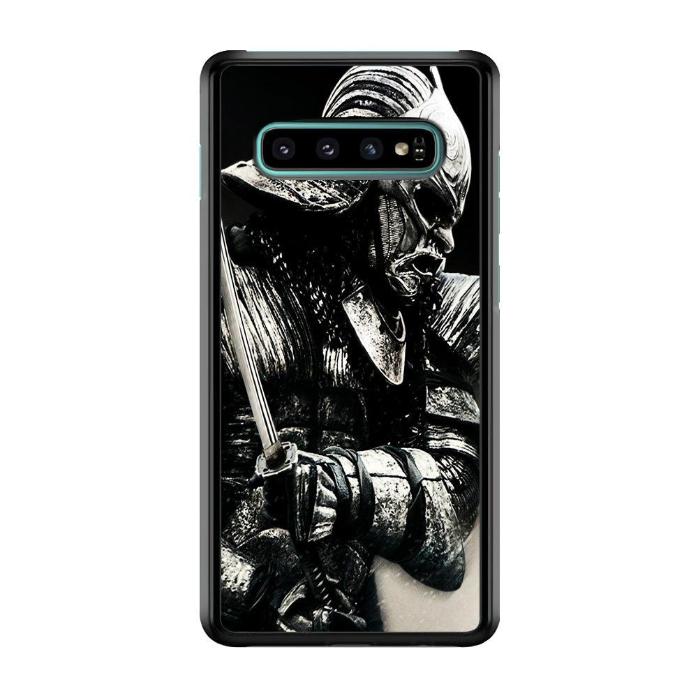 The Dark Samurai Samsung Galaxy S10 Case-Rubber / Black (2D Case)-Xtracase