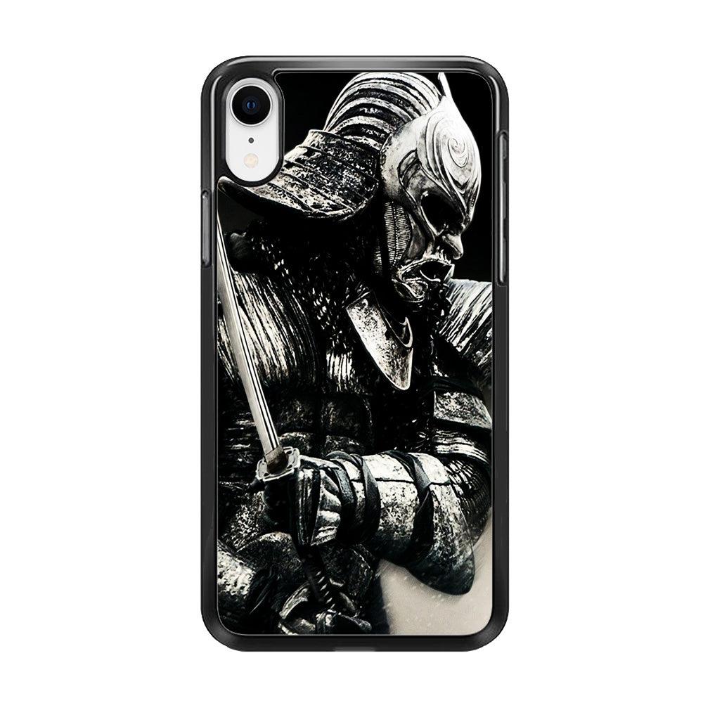 The Dark Samurai iPhone XR Case-Rubber / Black (2D Case)-Xtracase