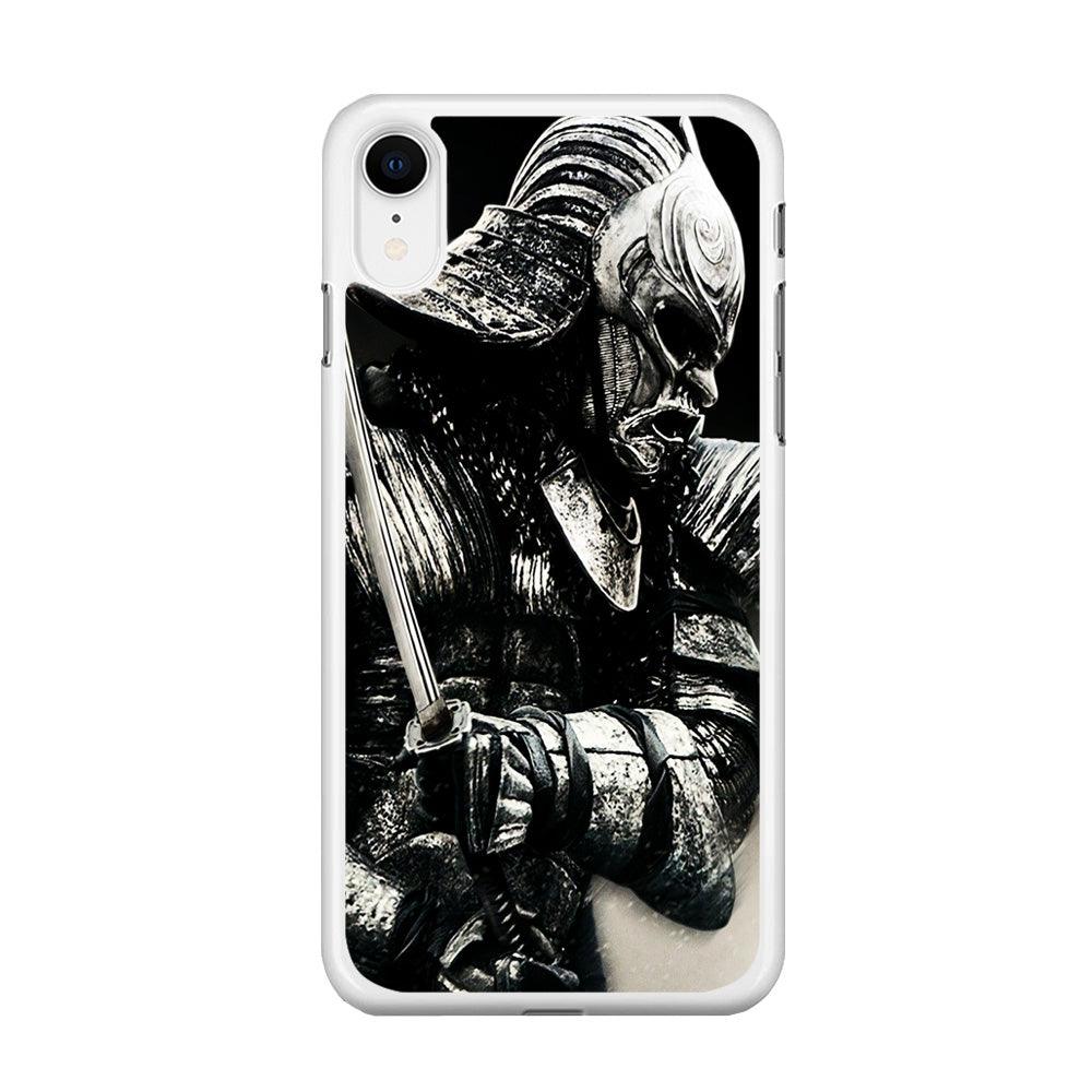 The Dark Samurai iPhone XR Case-Rubber / White (2D Case)-Xtracase