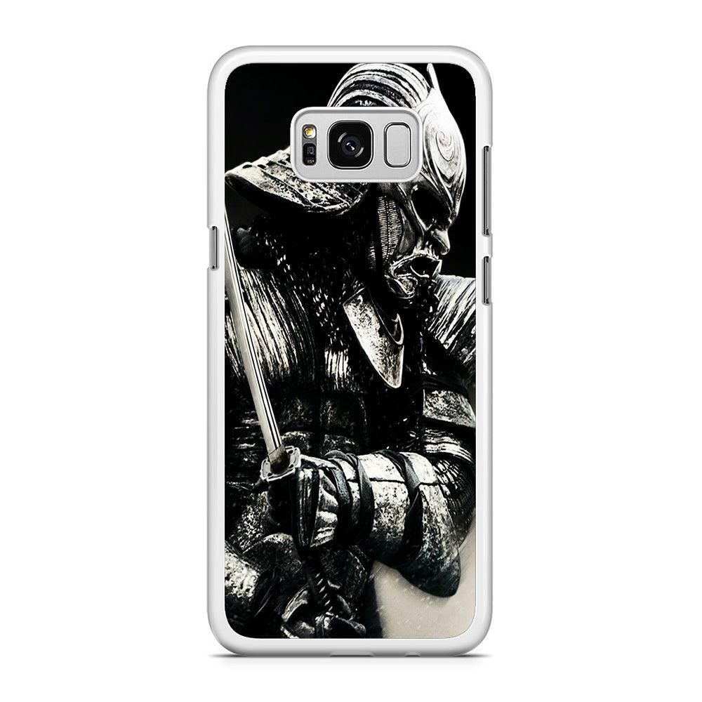 The Dark Samurai Samsung Galaxy S8 Case-Rubber / White (2D Case)-Xtracase