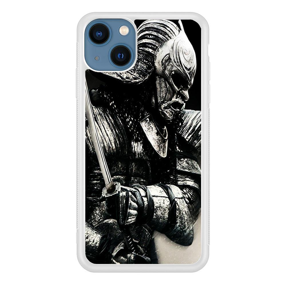 The Dark Samurai iPhone 13 Pro Case-Rubber / White (2D Case)-Xtracase