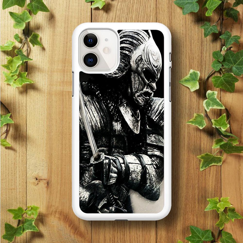 The Dark Samurai iPhone 11 Case-Rubber / White (2D Case)-Xtracase