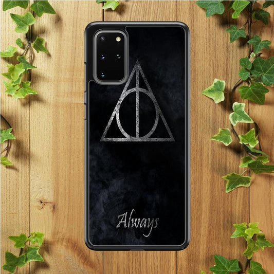 The Deathly Hallows Symbol Always Samsung Galaxy S20 Plus Case-Rubber / White (2D Case)-Xtracase