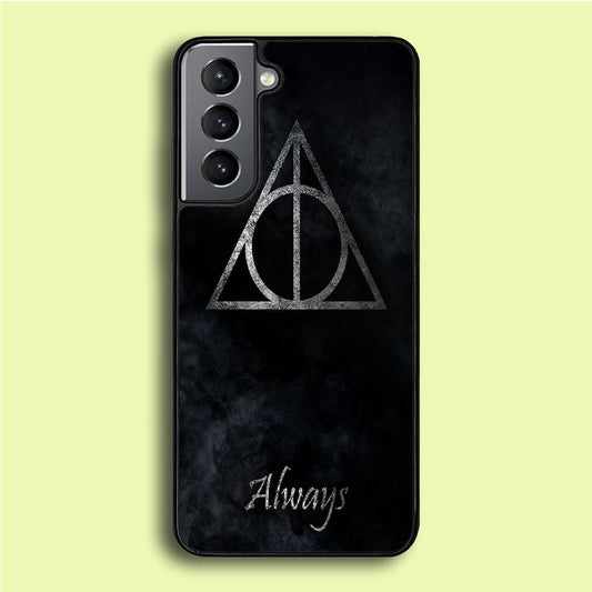 The Deathly Hallows Symbol Always Samsung Galaxy S21 Plus Case-Rubber / White (2D Case)-Xtracase