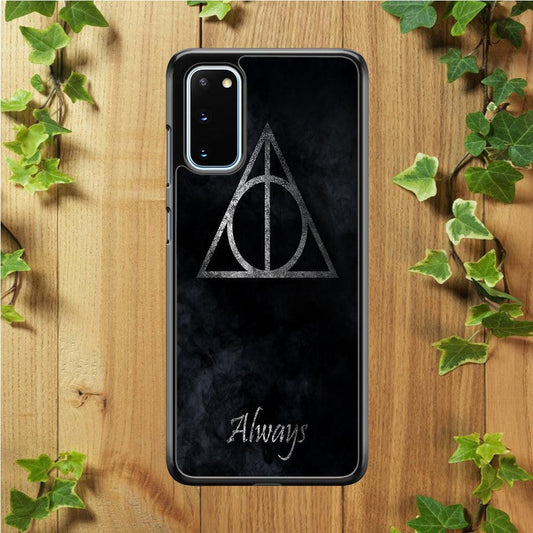 The Deathly Hallows Symbol Always Samsung Galaxy S20 Case-Rubber / White (2D Case)-Xtracase