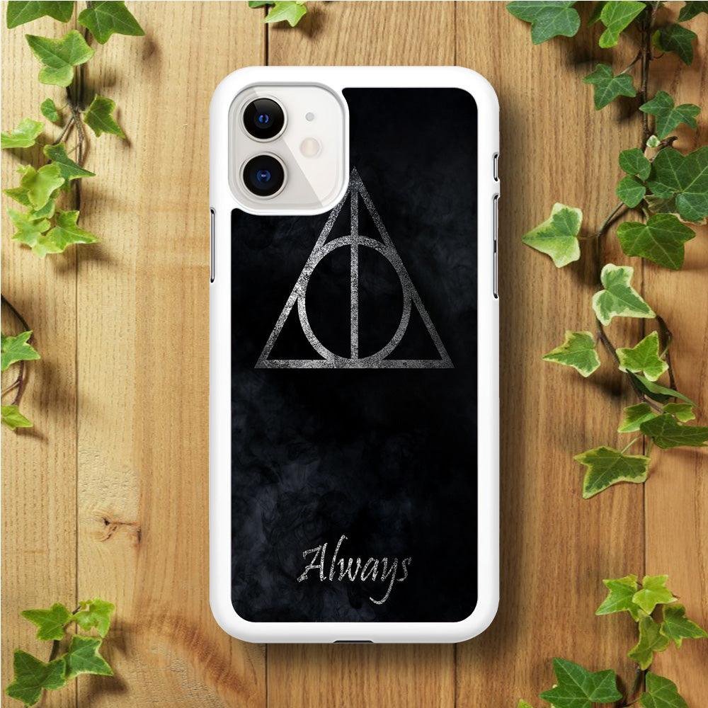 The Deathly Hallows Symbol Always iPhone 11 Case-Rubber / White (2D Case)-Xtracase