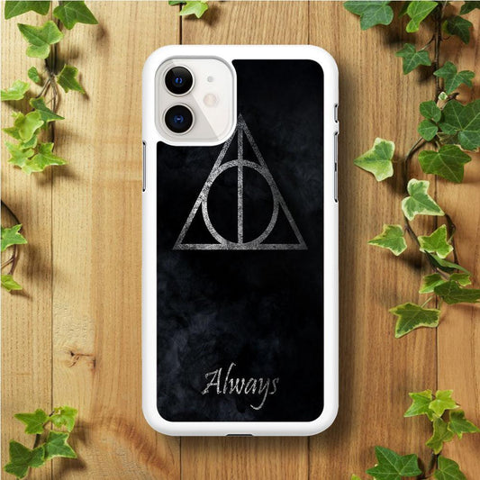 The Deathly Hallows Symbol Always iPhone 11 Case-Rubber / White (2D Case)-Xtracase