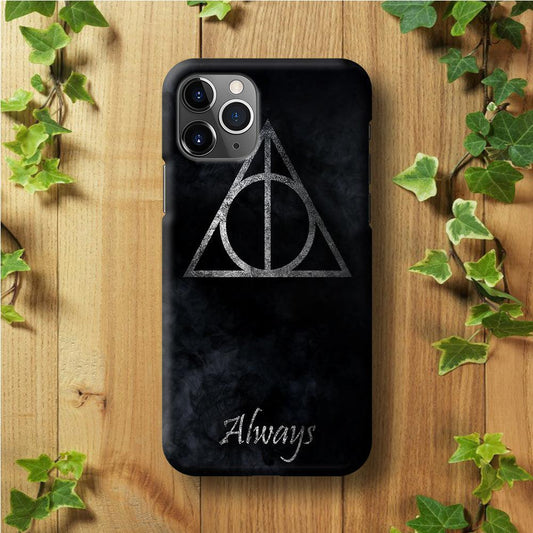 The Deathly Hallows Symbol Always Stripe iPhone 11 Pro Max Case-Plastic / Full Wrap (3D Case)-Xtracase