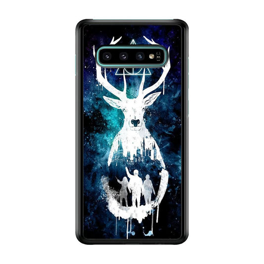 The Deathly Hallows Symbol Deer Samsung Galaxy S10 Plus Case-Plastic / Full Wrap (3D Case)-Xtracase