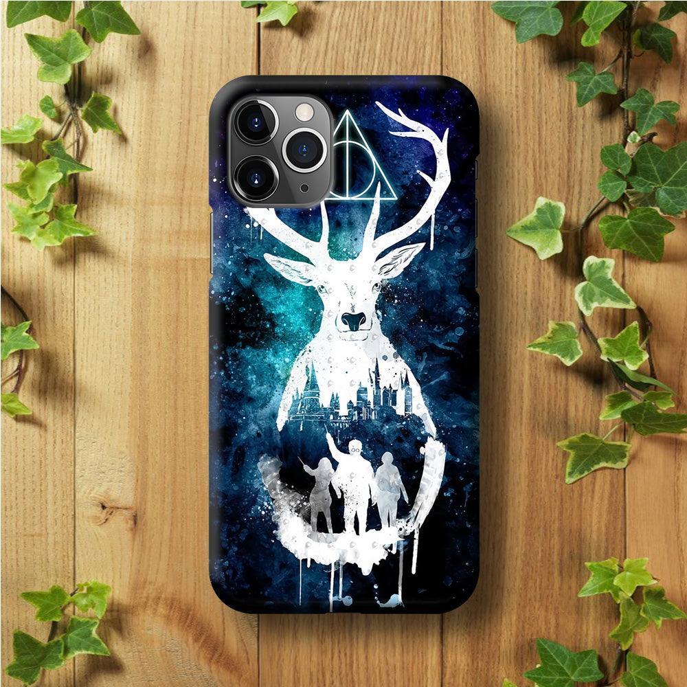 The Deathly Hallows Symbol Deer iPhone 11 Pro Case-Plastic / Full Wrap (3D Case)-Xtracase