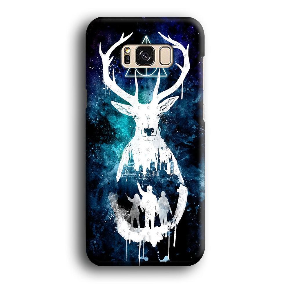 The Deathly Hallows Symbol Deer Samsung Galaxy S8 Case-Plastic / Full Wrap (3D Case)-Xtracase