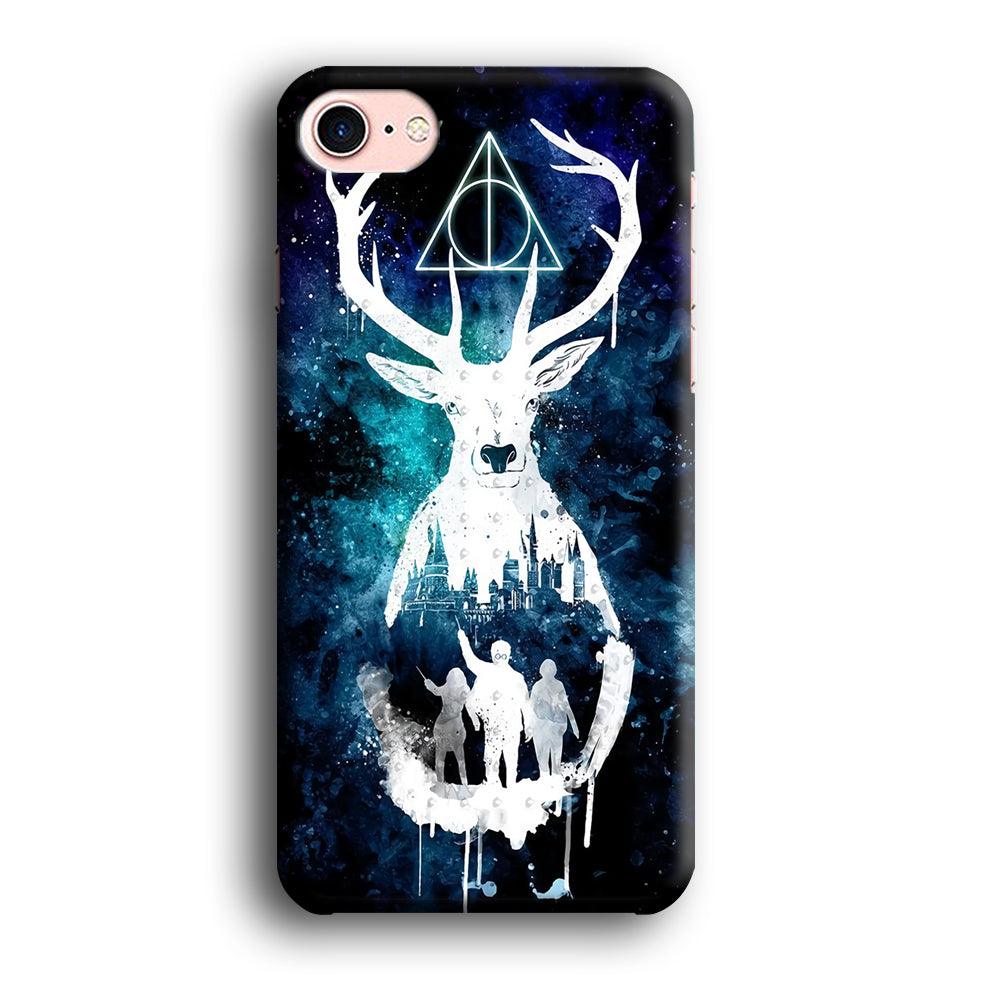 The Deathly Hallows Symbol Deer iPhone 7 Case-Plastic / Full Wrap (3D Case)-Xtracase