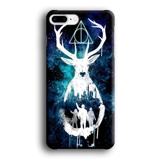 The Deathly Hallows Symbol Deer iPhone 8 Plus Case-Plastic / Full Wrap (3D Case)-Xtracase