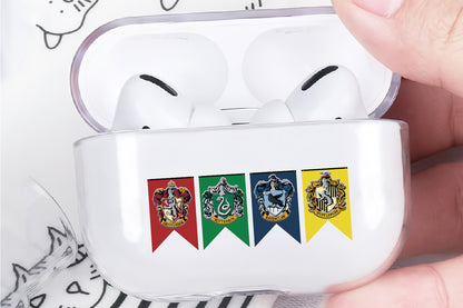 The Four Emblem Houses Harry Potter Hard Plastic Protective Clear Case Cover For Apple Airpod Pro