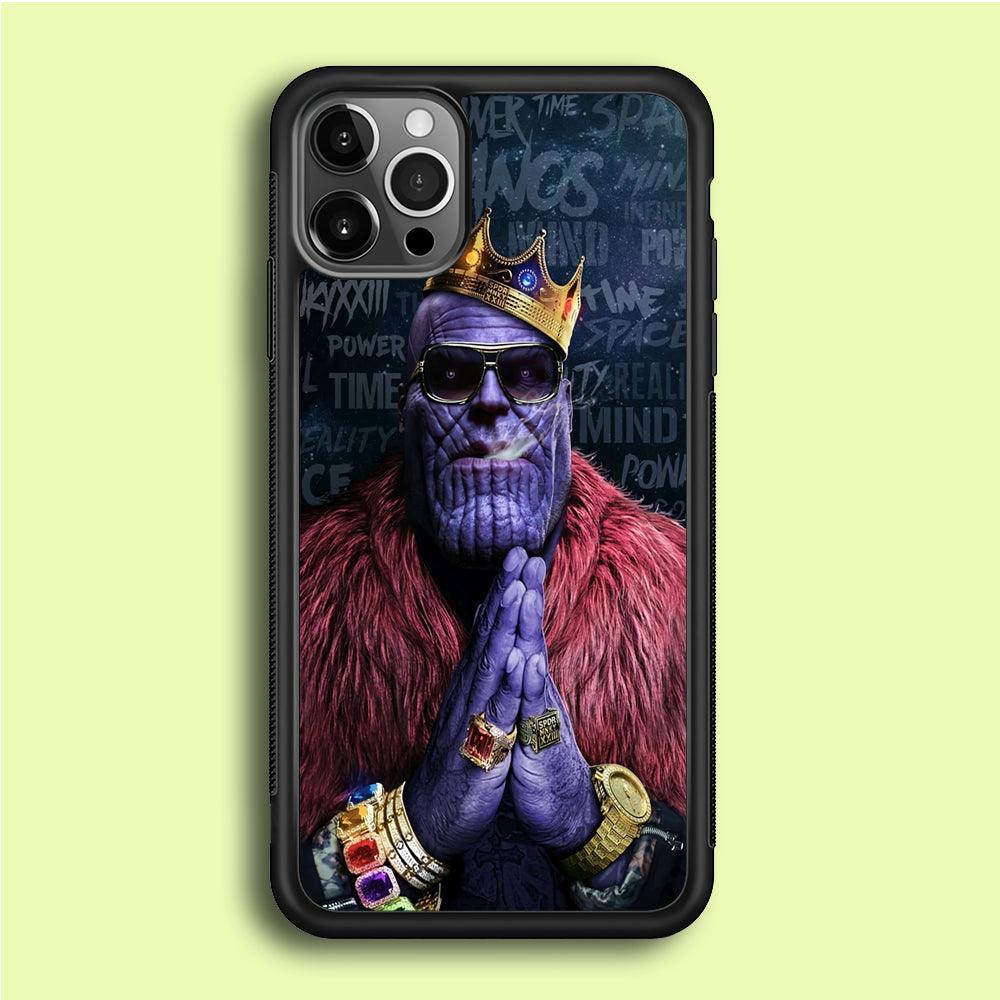 The King Thanos iPhone 12 Pro Max Case-Rubber / Black (2D Case)-Xtracase
