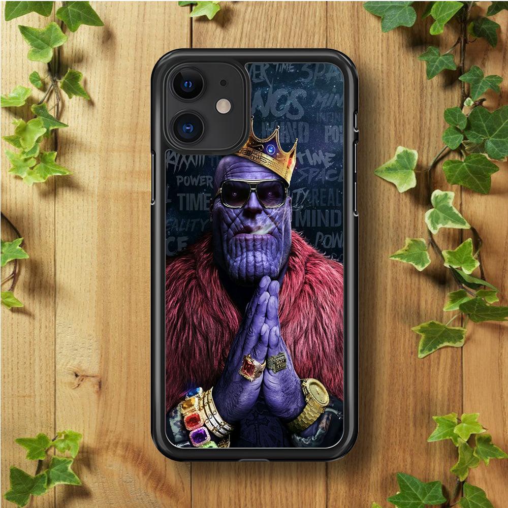 The King Thanos iPhone 11 Case-Rubber / Black (2D Case)-Xtracase