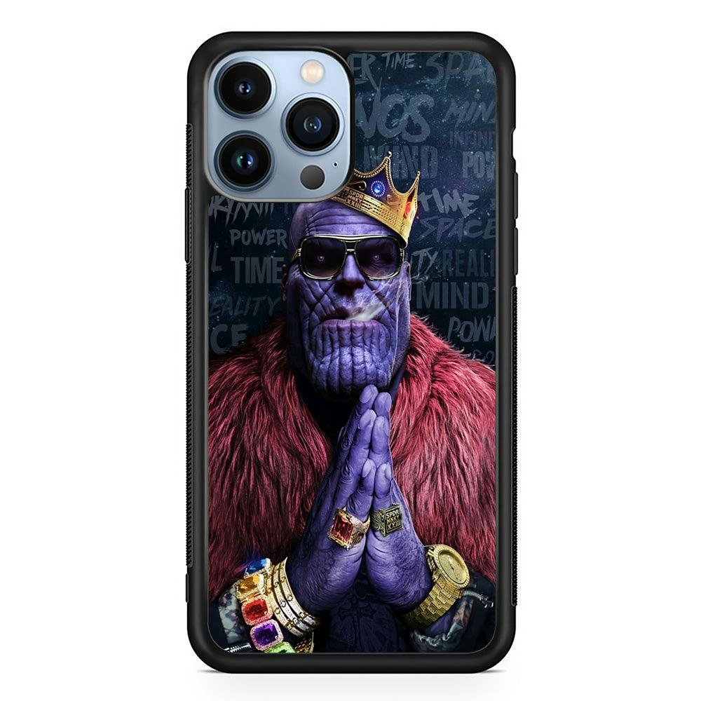 The King Thanos iPhone 13 Pro Case-Rubber / Black (2D Case)-Xtracase