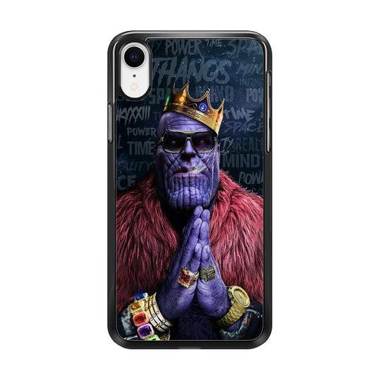 The King Thanos iPhone XR Case-Rubber / Black (2D Case)-Xtracase