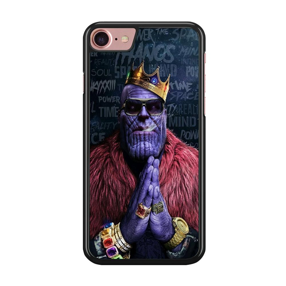 The King Thanos iPhone SE 2020 Case-Rubber / Black (2D Case)-Xtracase