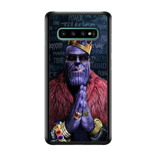 The King Thanos Samsung Galaxy S10 Case-Rubber / White (2D Case)-Xtracase