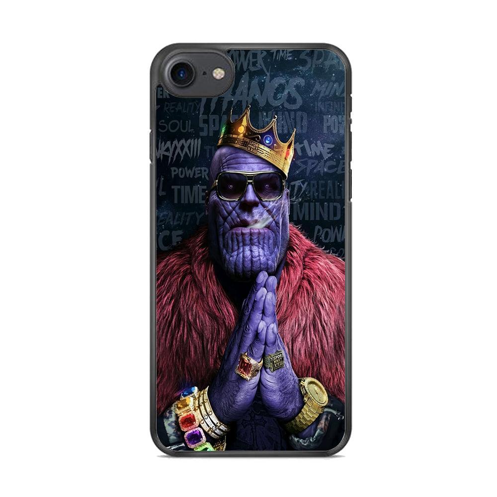 The King Thanos iPhone 8 Case-Rubber / Black (2D Case)-Xtracase