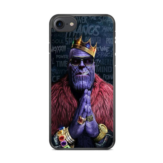 The King Thanos iPhone 8 Case-Rubber / Black (2D Case)-Xtracase