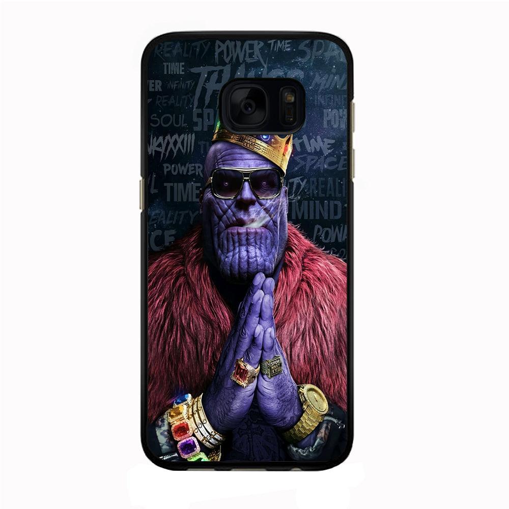 The King Thanos Samsung Galaxy S7 Edge Case-Rubber / Black (2D Case)-Xtracase