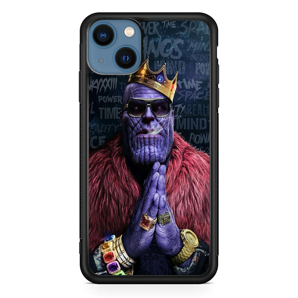 The King Thanos iPhone 13 Mini Case-Rubber / Black (2D Case)-Xtracase