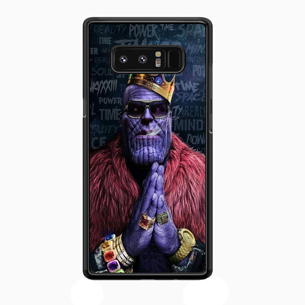 The King Thanos Samsung Galaxy Note 8 Case-Rubber / Black (2D Case)-Xtracase