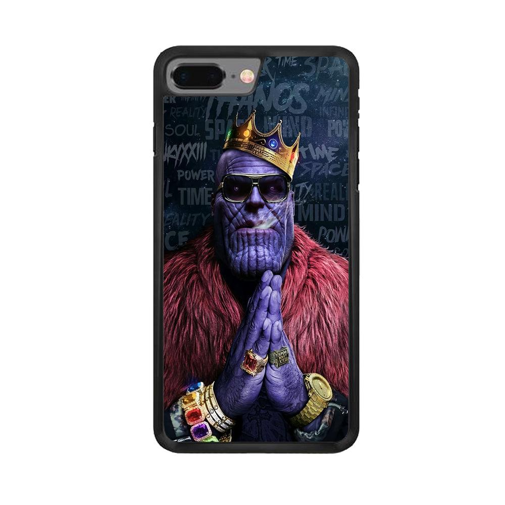 The King Thanos iPhone 8 Plus Case-Rubber / Black (2D Case)-Xtracase