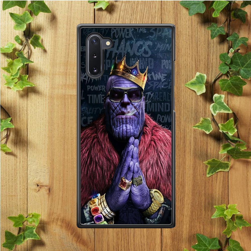 The King Thanos Samsung Galaxy Note 10 Case-Rubber / White (2D Case)-Xtracase