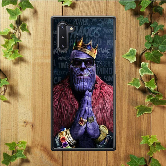 The King Thanos Samsung Galaxy Note 10 Case-Rubber / White (2D Case)-Xtracase