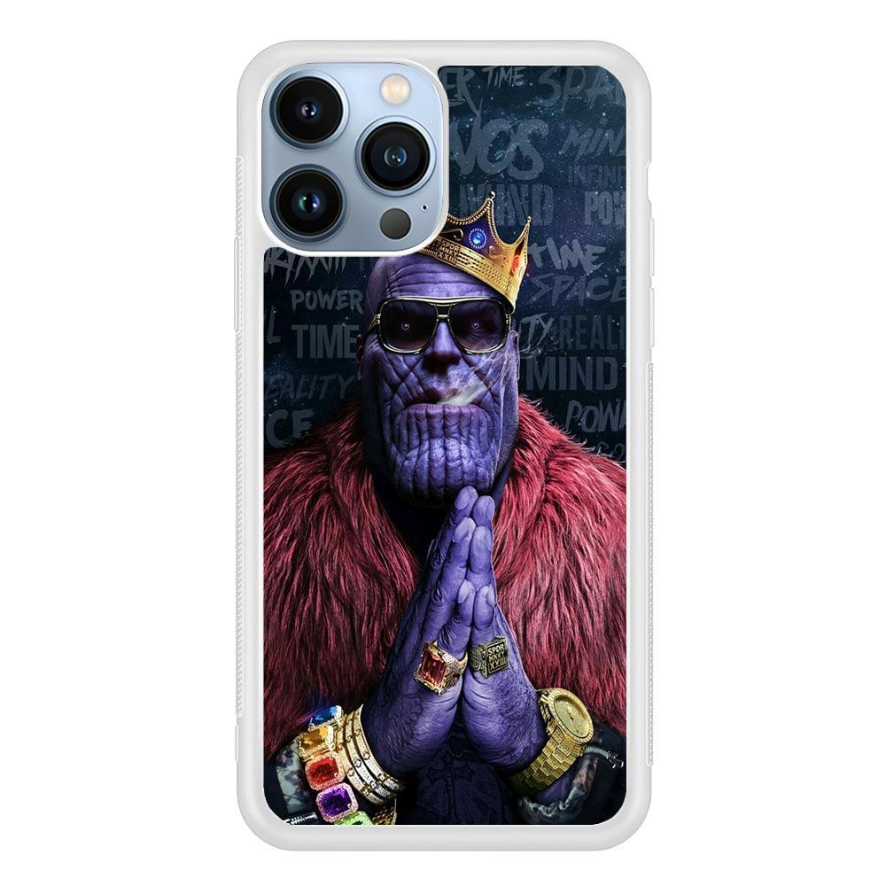The King Thanos iPhone 13 Pro Max Case-Rubber / White (2D Case)-Xtracase
