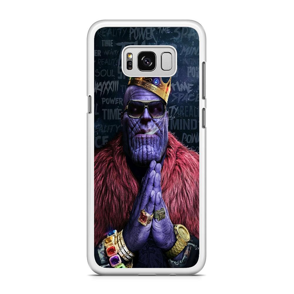 The King Thanos Samsung Galaxy S8 Case-Rubber / White (2D Case)-Xtracase