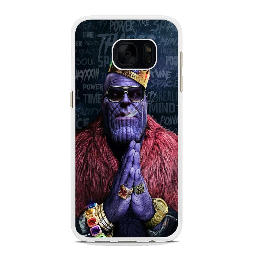 The King Thanos Samsung Galaxy S7 Edge Case-Rubber / White (2D Case)-Xtracase
