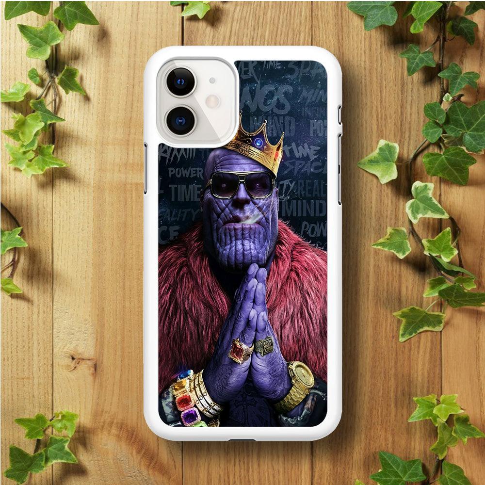 The King Thanos iPhone 11 Case-Rubber / White (2D Case)-Xtracase