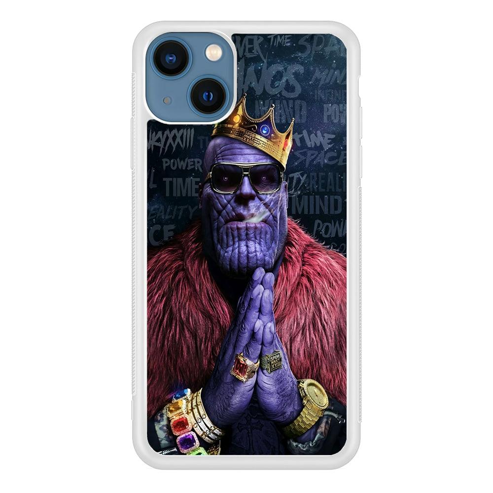 The King Thanos iPhone 13 Mini Case-Rubber / White (2D Case)-Xtracase