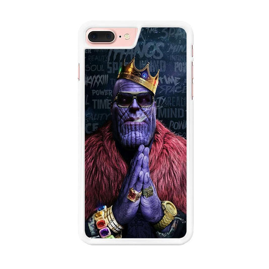 The King Thanos iPhone 8 Plus Case-Rubber / White (2D Case)-Xtracase