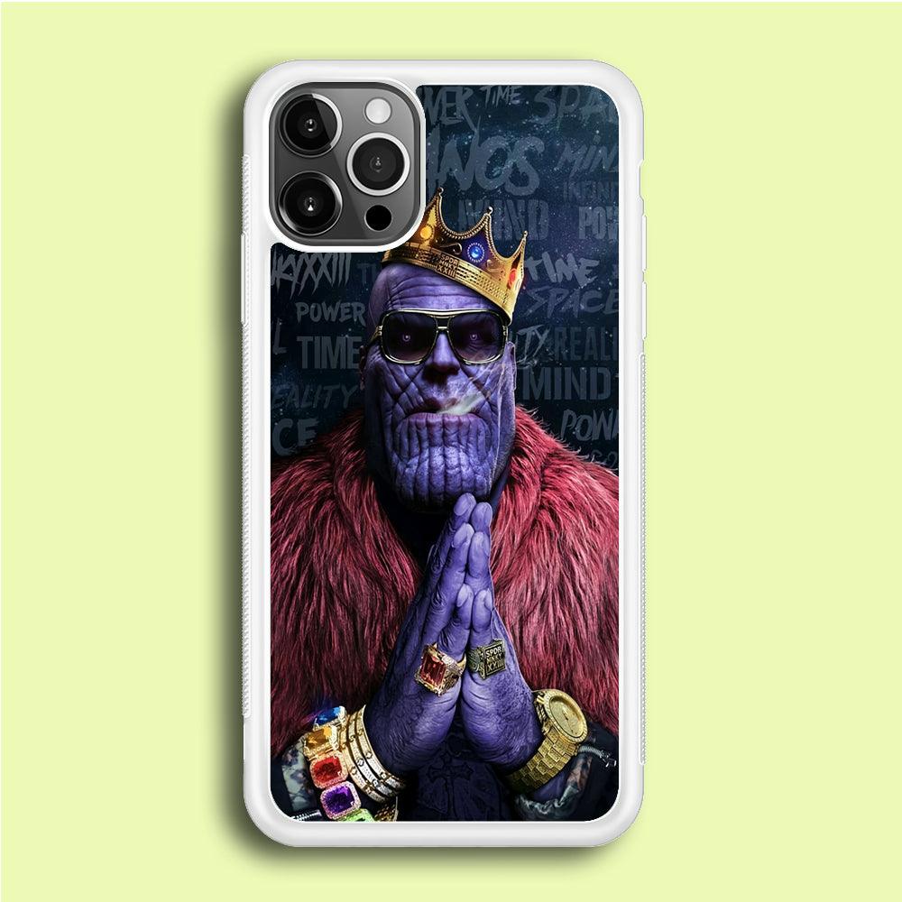 The King Thanos iPhone 12 Pro Case-Rubber / White (2D Case)-Xtracase