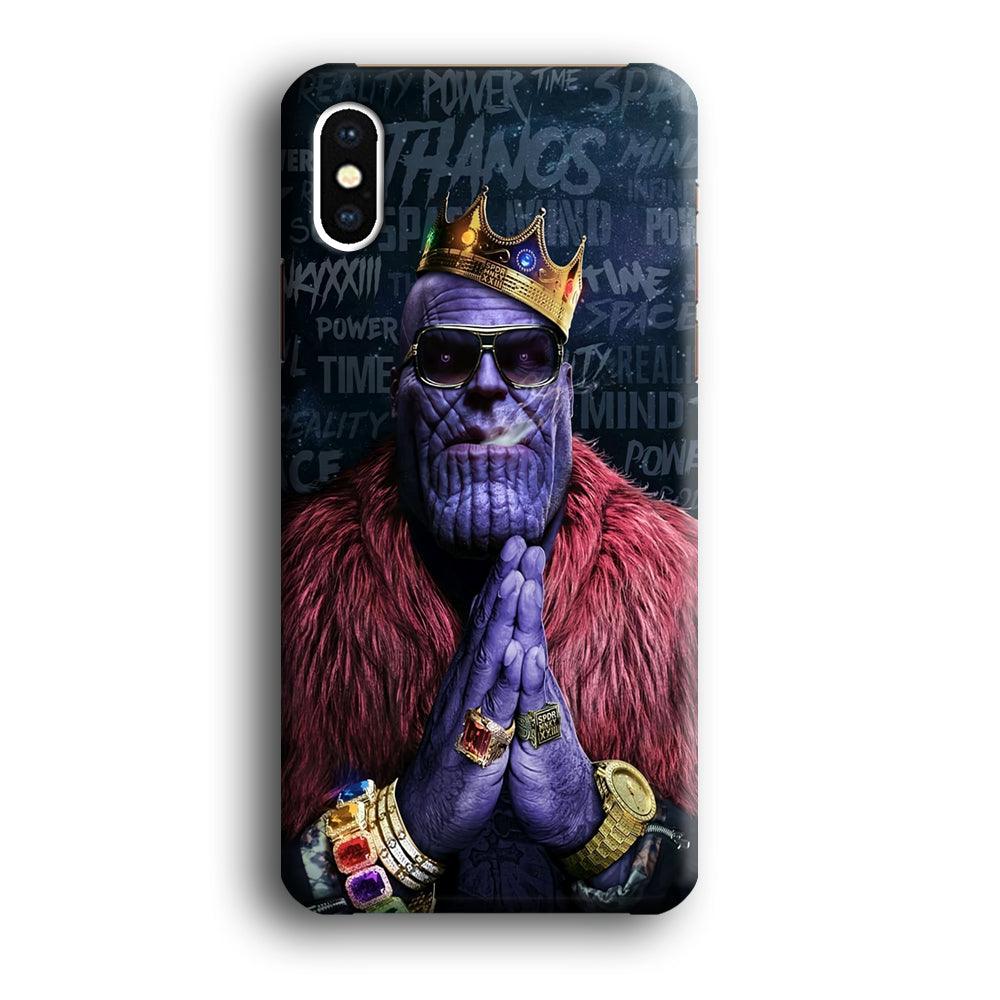 The King Thanos iPhone Xs Case-Plastic / Full Wrap (3D Case)-Xtracase