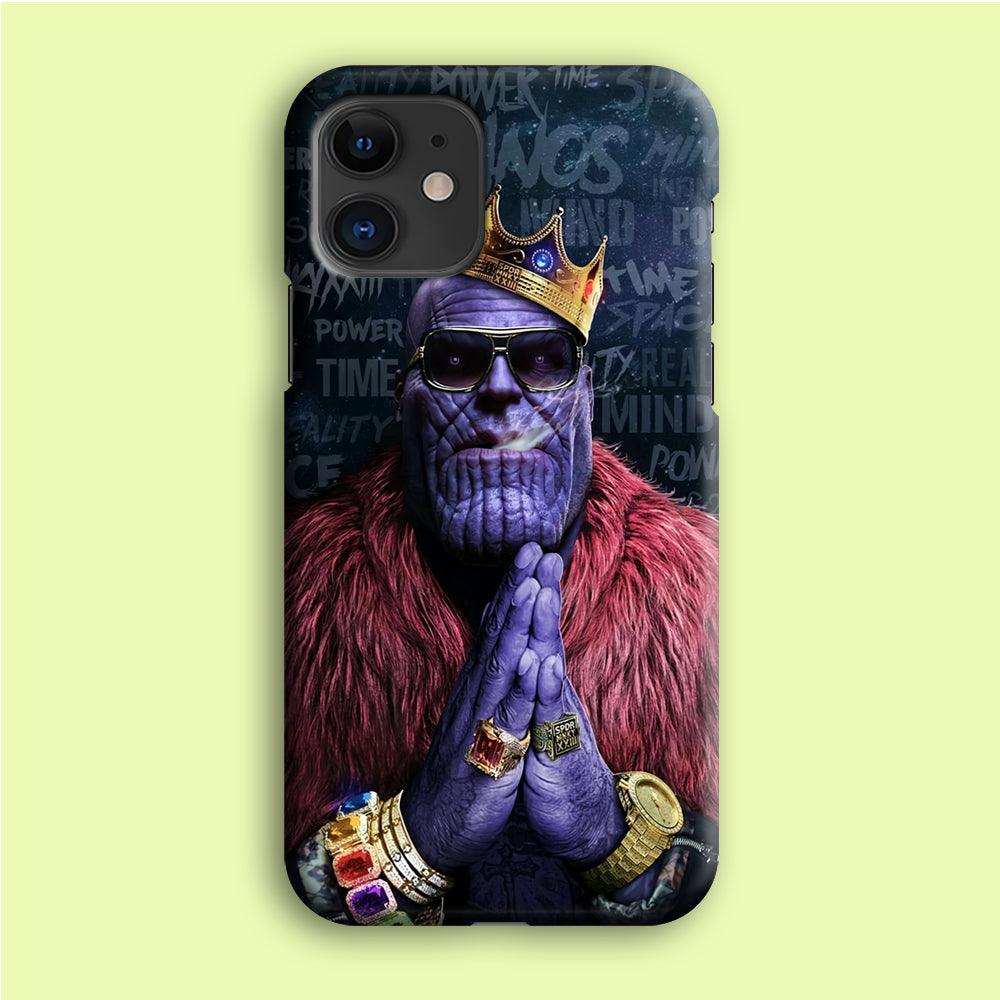 The King Thanos iPhone 12 Case-Plastic / Full Wrap (3D Case)-Xtracase