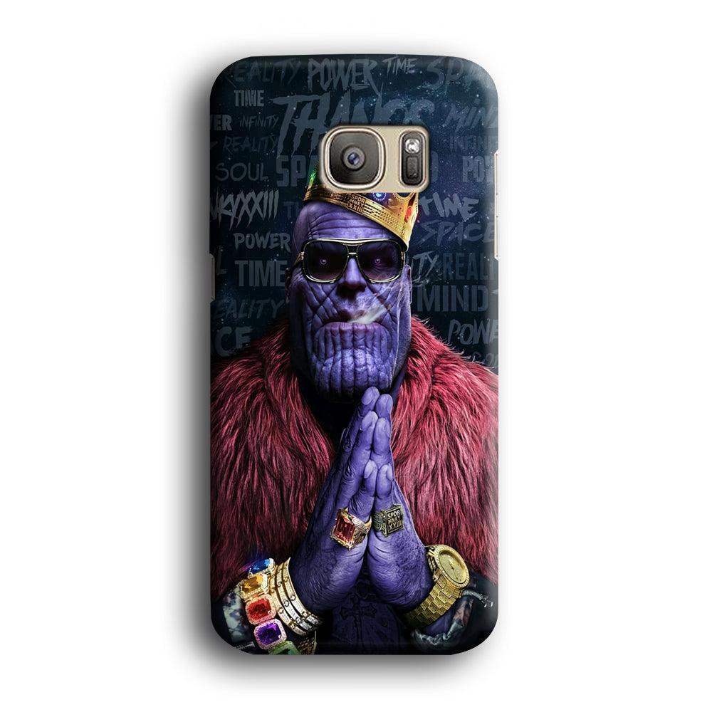 The King Thanos Samsung Galaxy S7 Edge Case-Plastic / Full Wrap (3D Case)-Xtracase