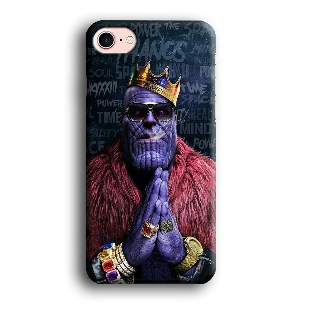 The King Thanos iPhone SE 2020 Case-Plastic / Full Wrap (3D Case)-Xtracase