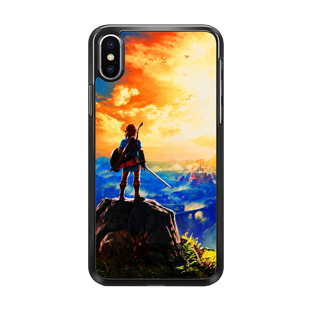 The Legend of Zelda Painting iPhone X Case-Rubber / Black (2D Case)-Xtracase