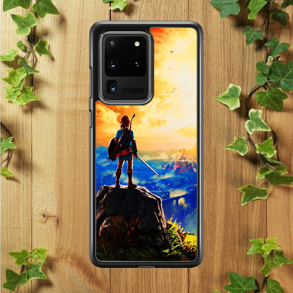The Legend of Zelda Painting Samsung Galaxy S20 Ultra Case-Rubber / Black (2D Case)-Xtracase