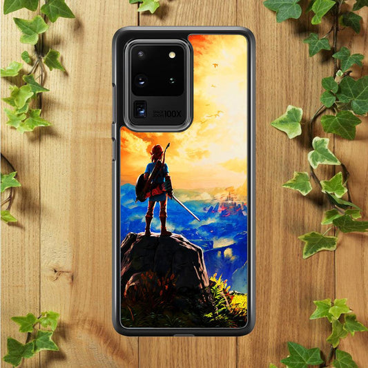 The Legend of Zelda Painting Samsung Galaxy S20 Ultra Case-Rubber / Black (2D Case)-Xtracase