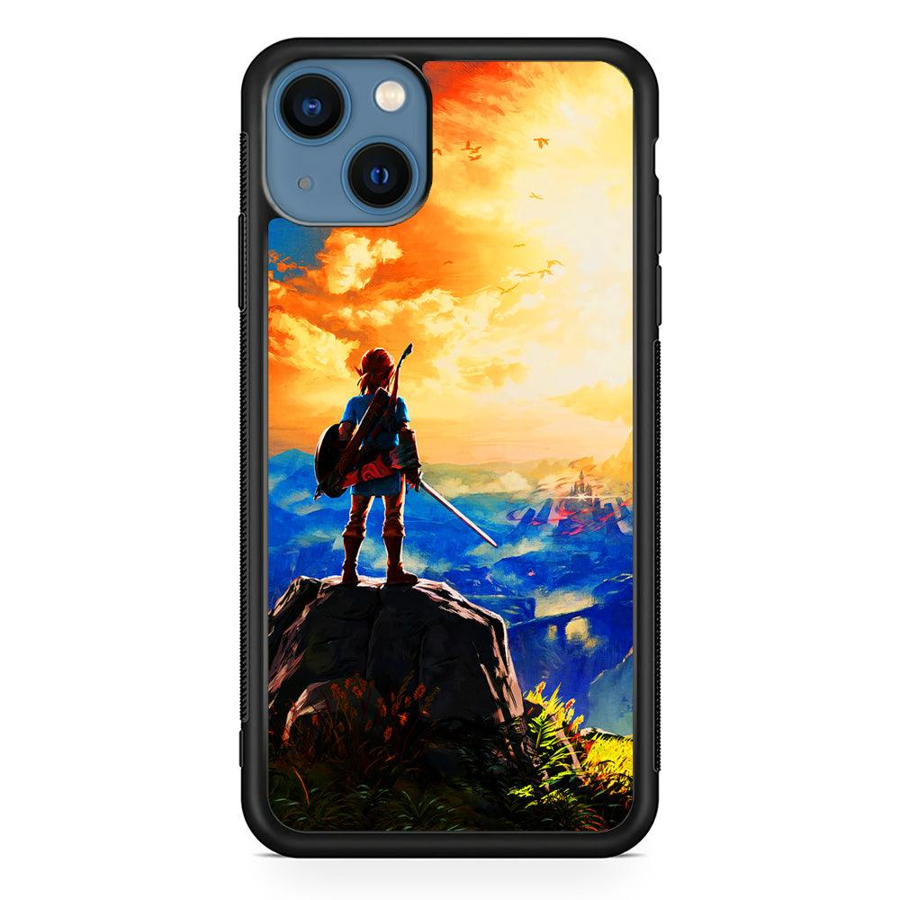 The Legend of Zelda Painting iPhone 13 Mini Case-Rubber / Black (2D Case)-Xtracase