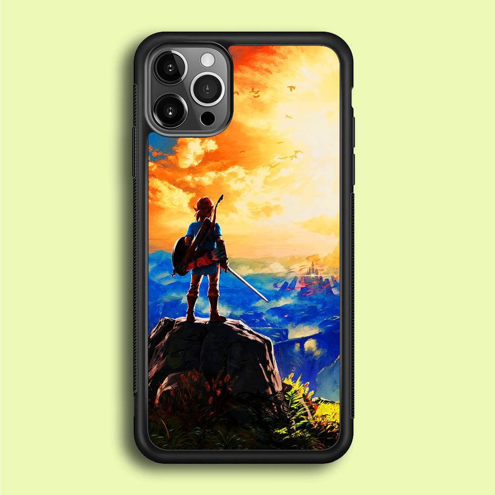 The Legend of Zelda Painting iPhone 12 Pro Max Case-Rubber / Black (2D Case)-Xtracase